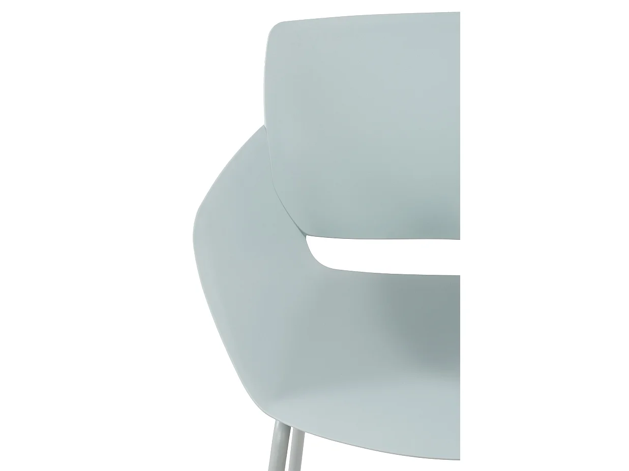 Lot de 2  chaise salle à manger - Plastique - Turquoise - Alpena