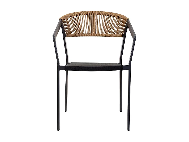 Cadeira em alumínio preta, 57x62x78h cm