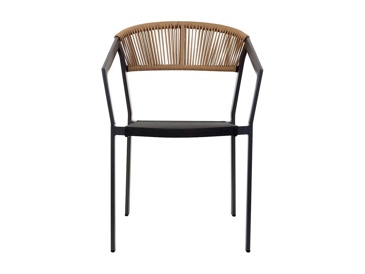 Chaise en aluminium noir 57x62x78