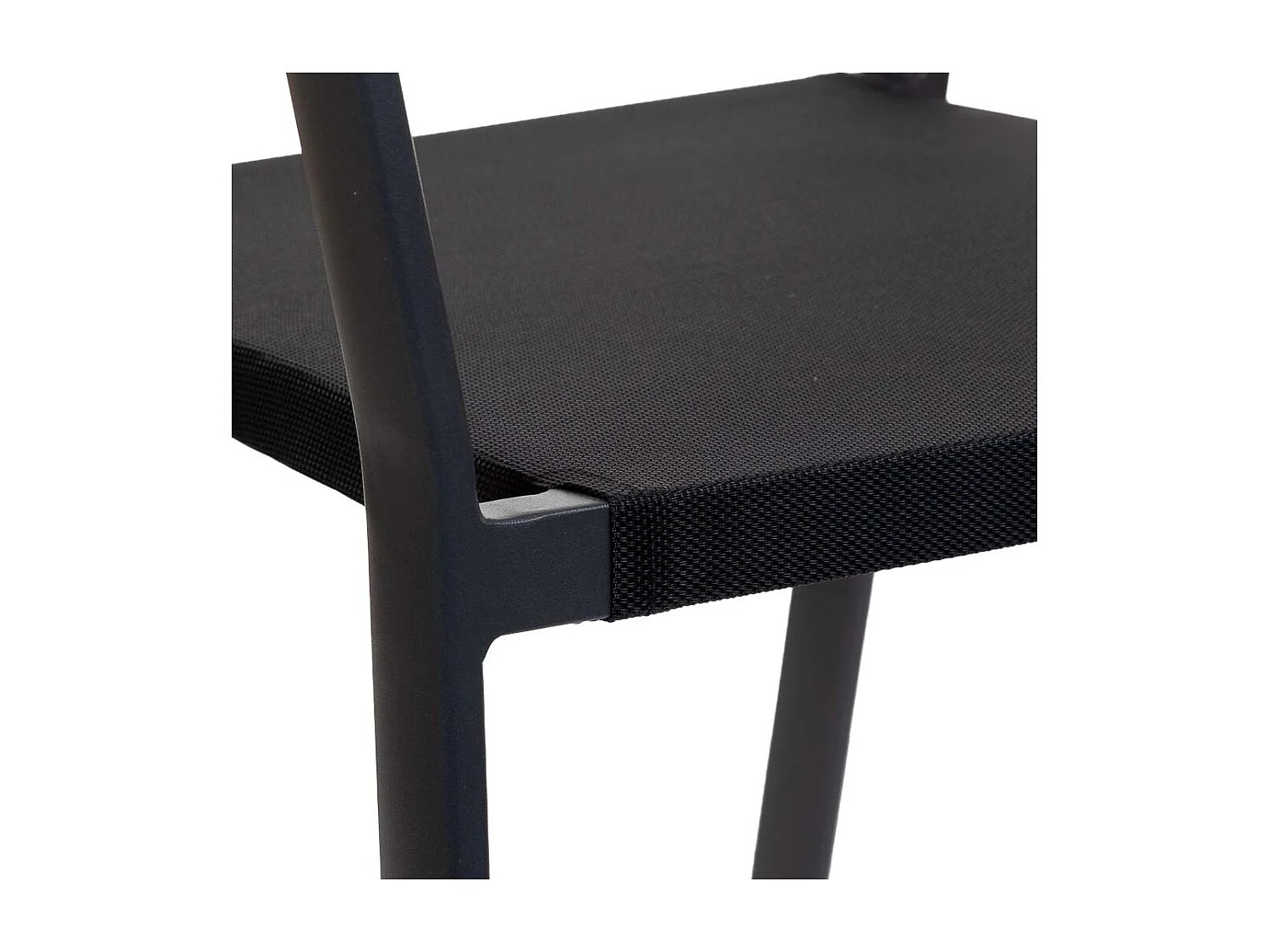 Chaise en aluminium noir 57x62x78