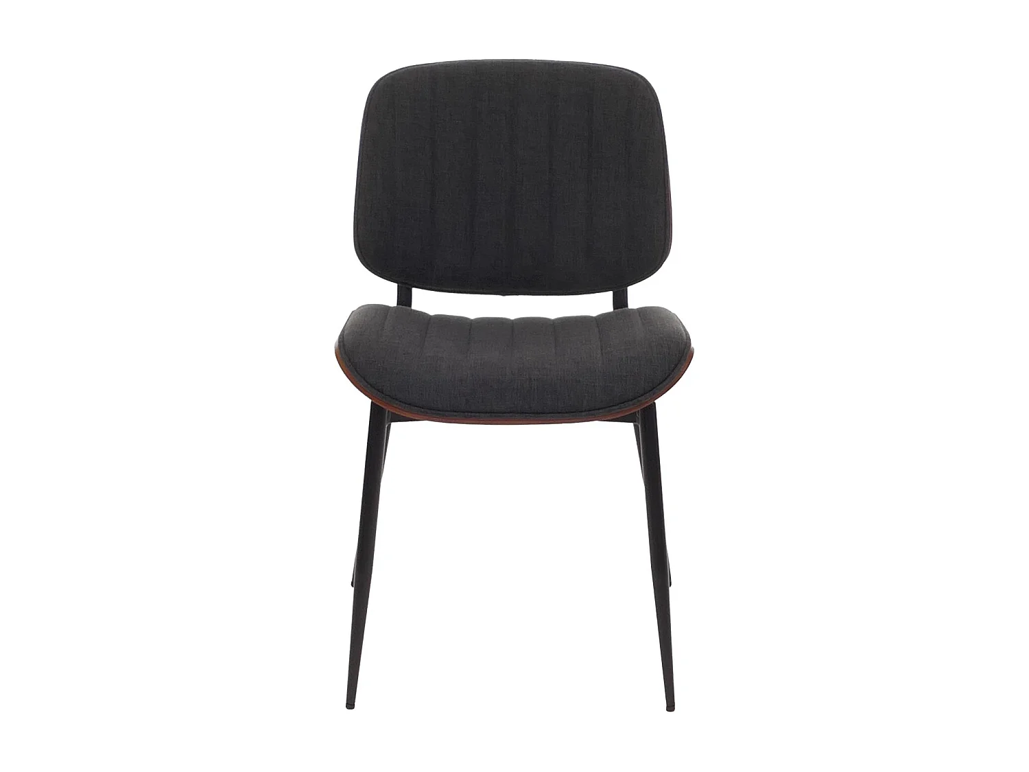 Chaise de salle à manger MCW-O44 (lot de 2),  aspect noyer, gris foncé