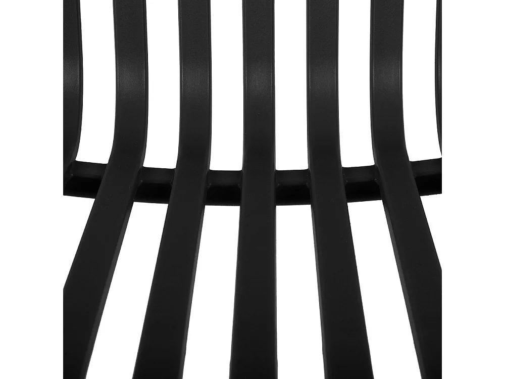 Glee - Lot de 2 chaises intérieur et extérieur en plastique - Noir