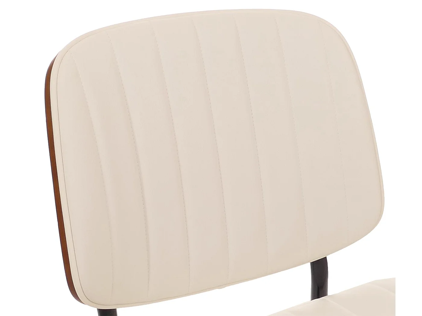 Chaise de salle à manger MCW-O44 (lot de 2),  aspect noyer, blanc