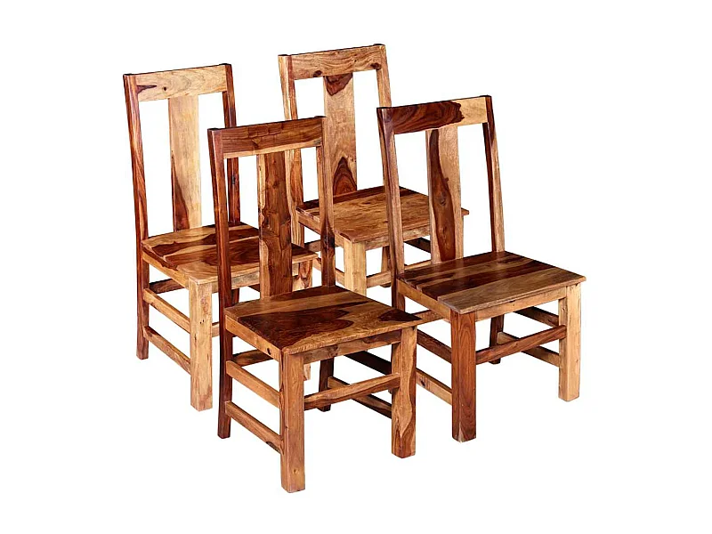 Chaises à manger lot de 4 bois massif