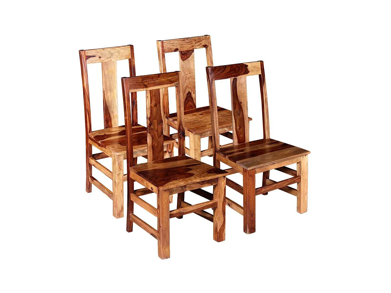 Chaises à manger lot de 4 bois massif