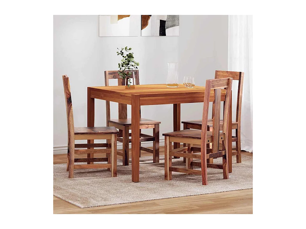 Chaises à manger lot de 4 bois massif