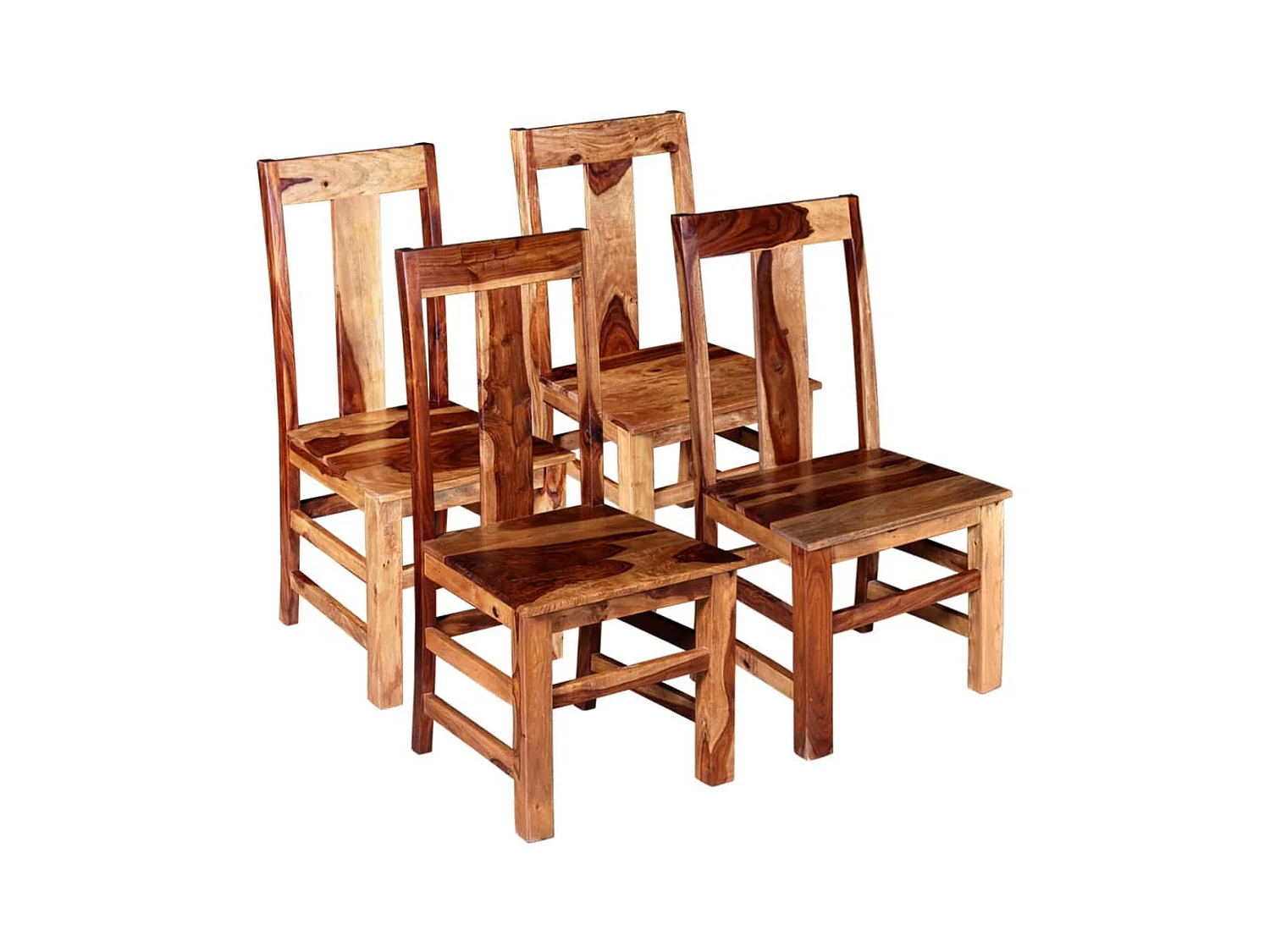 Chaises à manger lot de 4 bois massif
