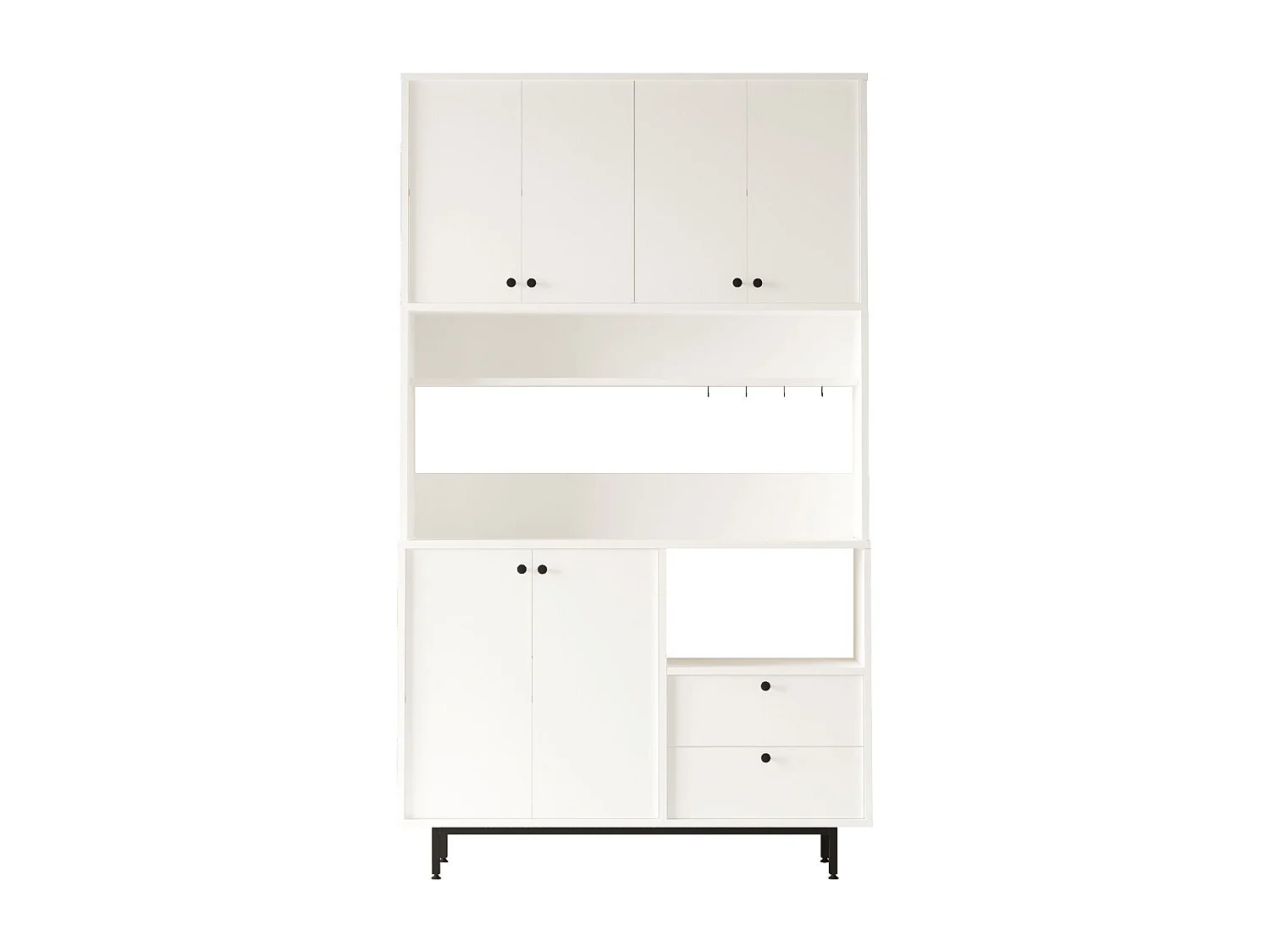 Armario De Cocina Royce 6 Puertas 2 Cajones Blanco