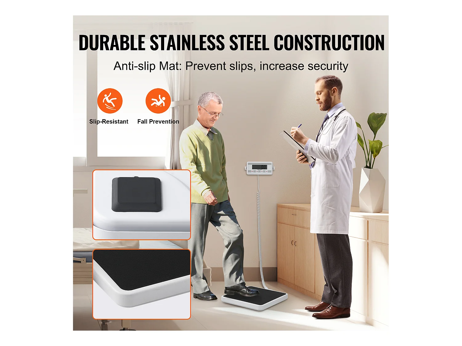 Pèse-personne, SucceBuy Balance Médicale Portable, Balance de Poids Numérique, Tapis Antidérapant 181 kg