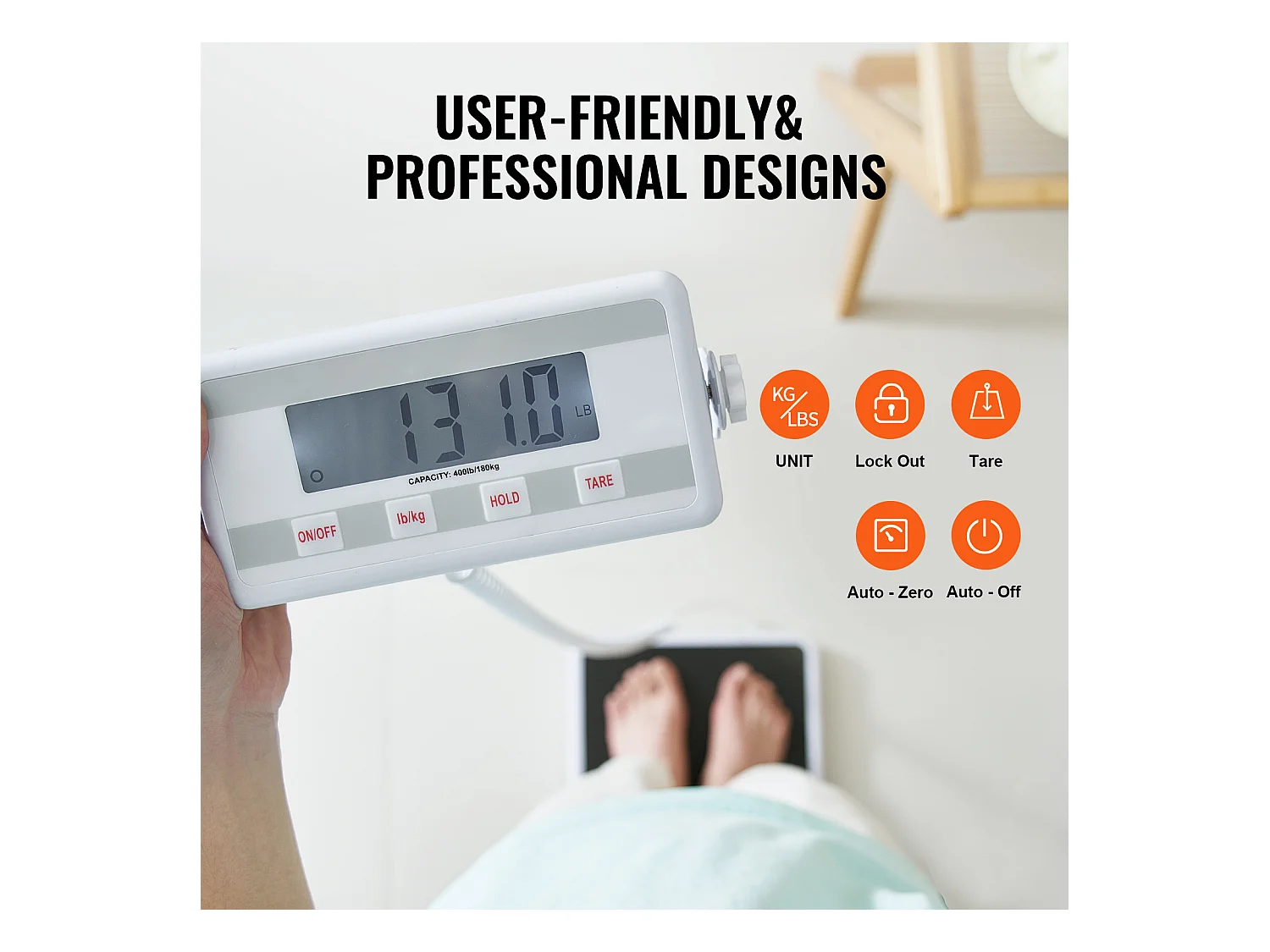 Pèse-personne, SucceBuy Balance Médicale Portable, Balance de Poids Numérique, Tapis Antidérapant 181 kg