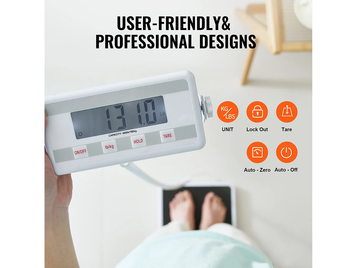 Pèse-personne, SucceBuy Balance Médicale Portable, Balance de Poids Numérique, Tapis Antidérapant 181 kg