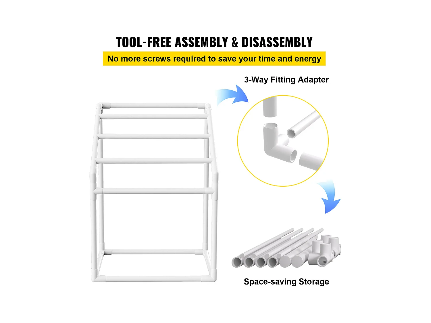 Porte-serviettes, SucceBuy Porte-serviettes d'Extérieur 5 Barres Trapézoïdal Blanc Autoportant pour Piscine