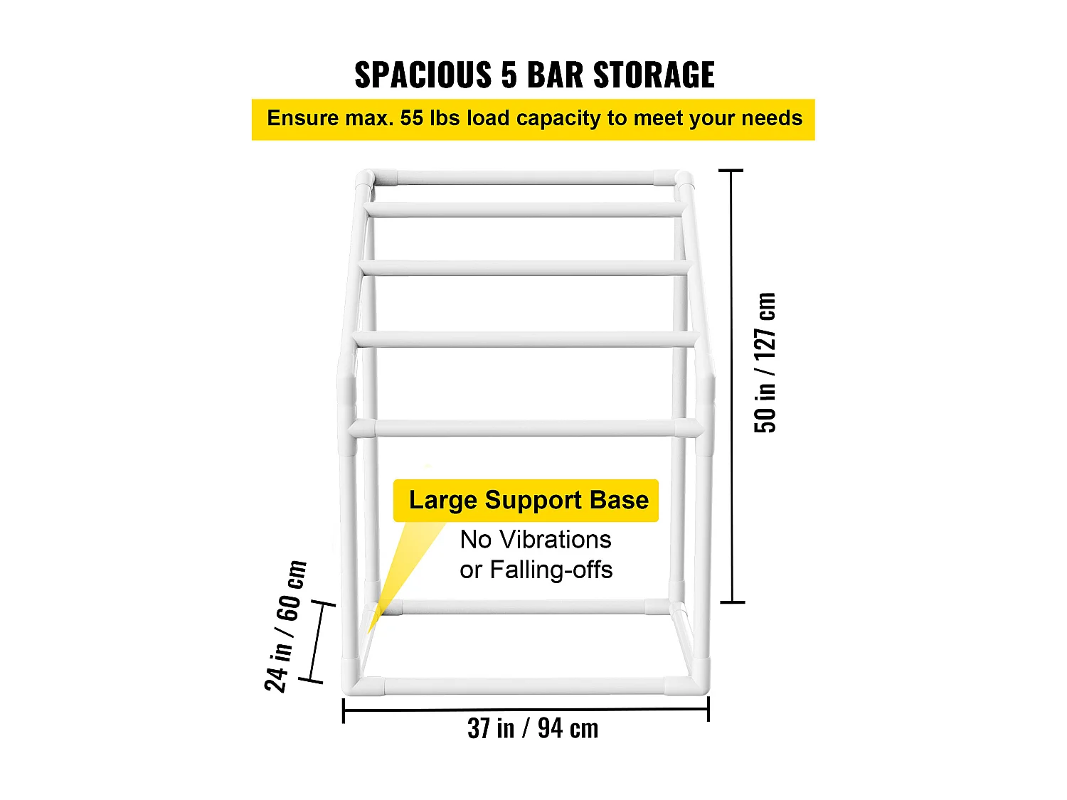 Porte-serviettes, SucceBuy Porte-serviettes d'Extérieur 5 Barres Trapézoïdal Blanc Autoportant pour Piscine