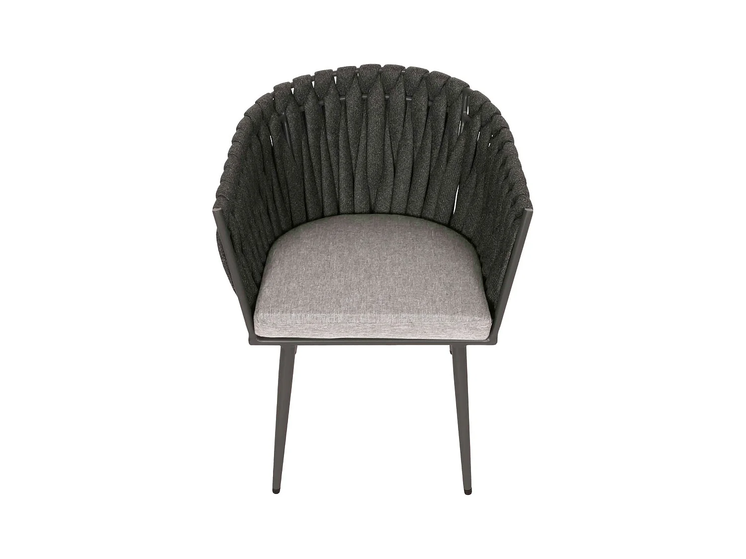 Chaise de salle à manger MCW-N38 (lot de 2),  anthracite Coussin gris clair