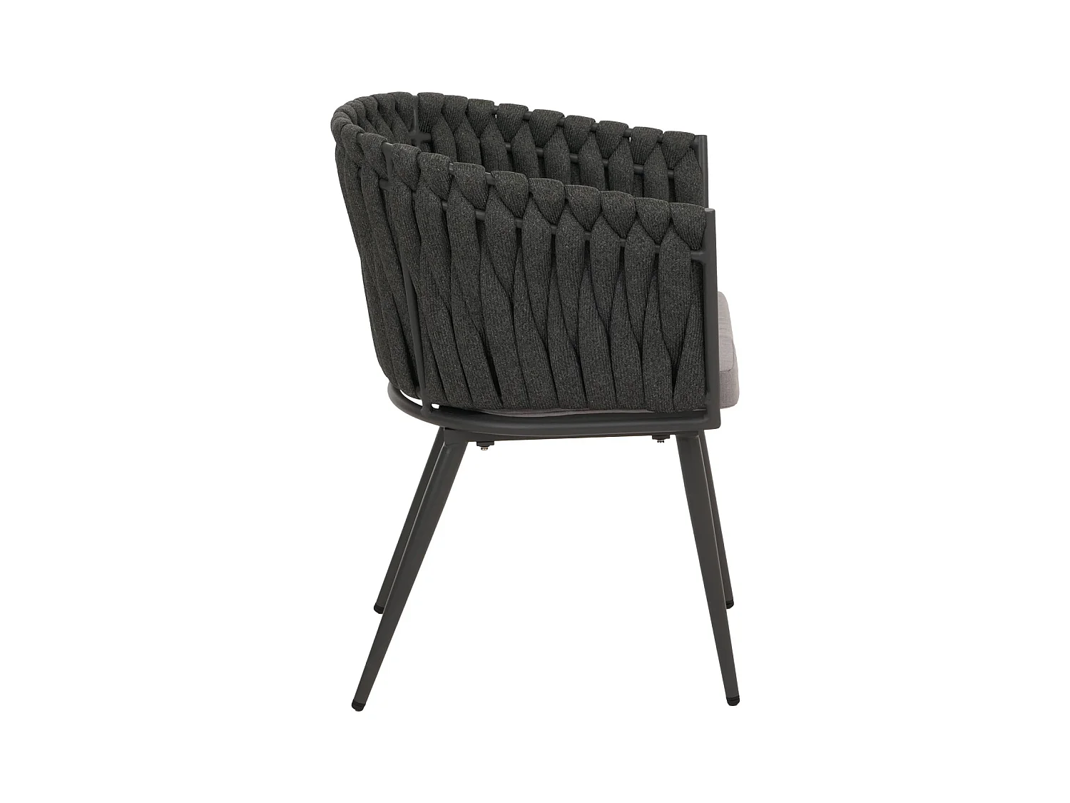 Chaise de salle à manger MCW-N38 (lot de 2),  anthracite Coussin gris clair