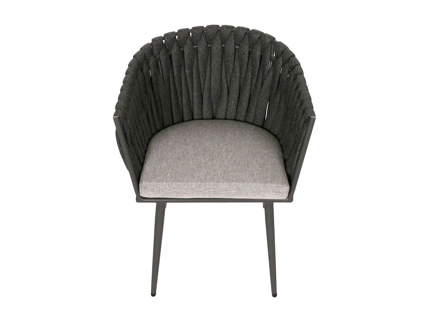 Chaise de salle à manger MCW-N38 (lot de 2),  anthracite Coussin gris clair