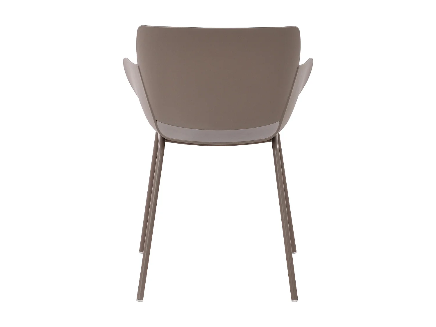 Lot de 2  chaise salle à manger - Plastique - Taupe - Alpena