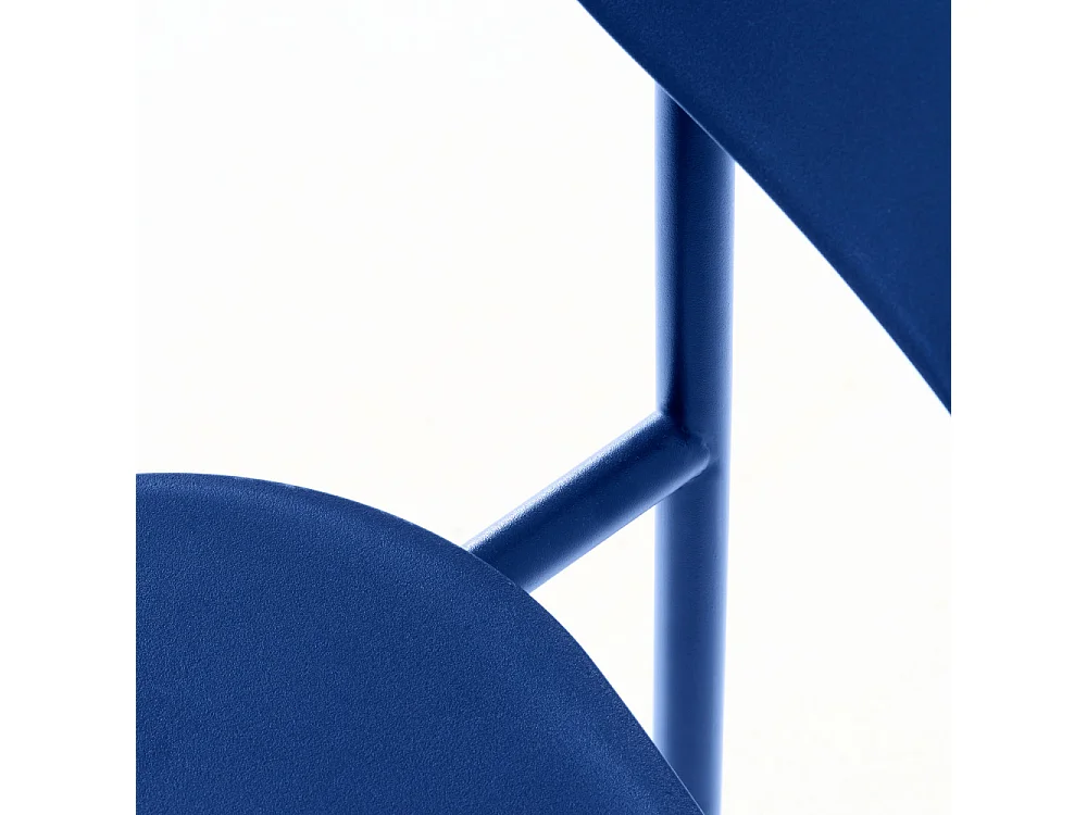 Elin - Lot de 4 chaises en plastique et métal - Bleu klein