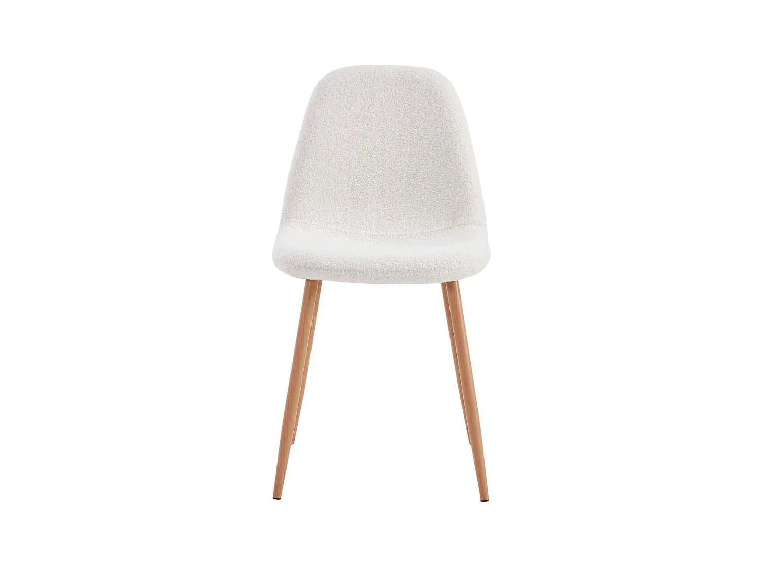 Chaise assise en tissu bouclette Freya (Lot de 2)