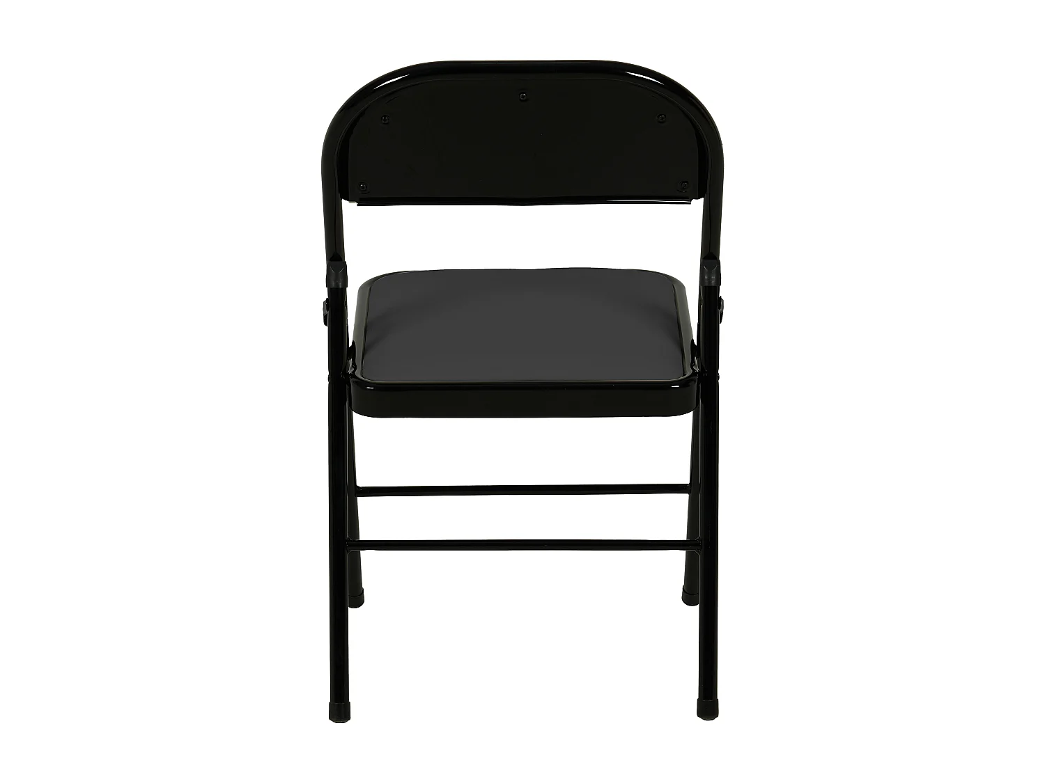 Hooma - Lot de 6 chaises pliantes confortables rembourrées en PVC - Noir