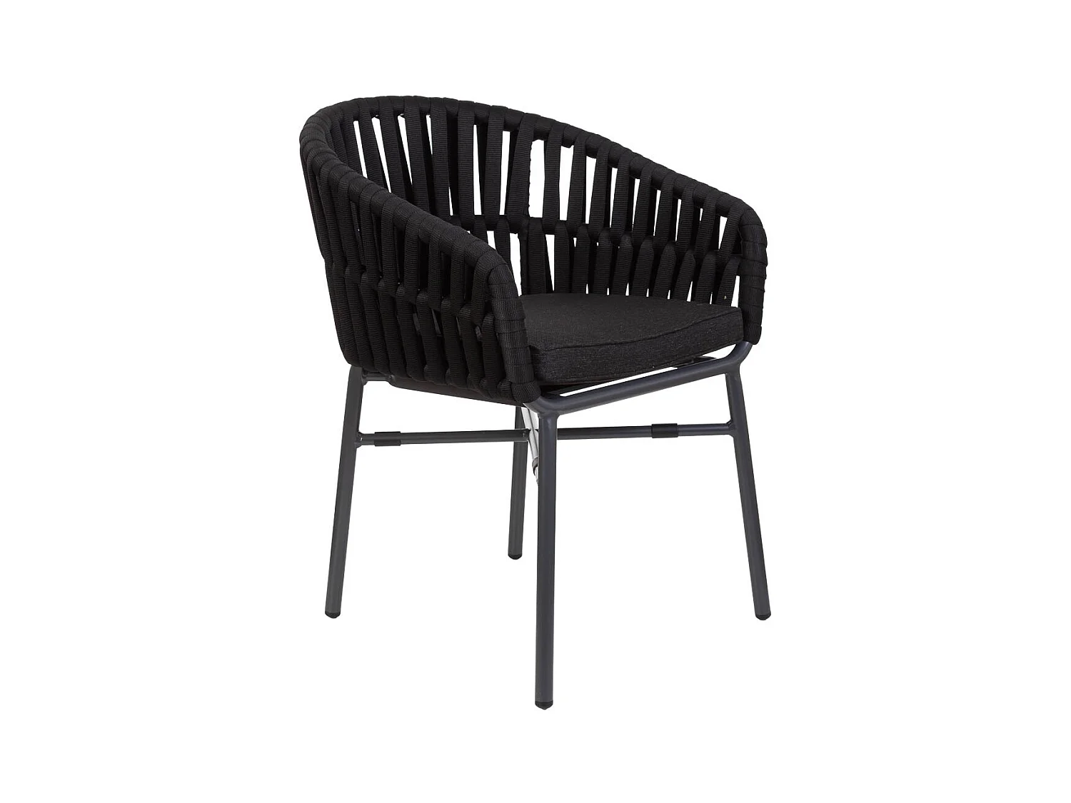 Zwarte smeedijzeren bank met unieke stijl en comfort