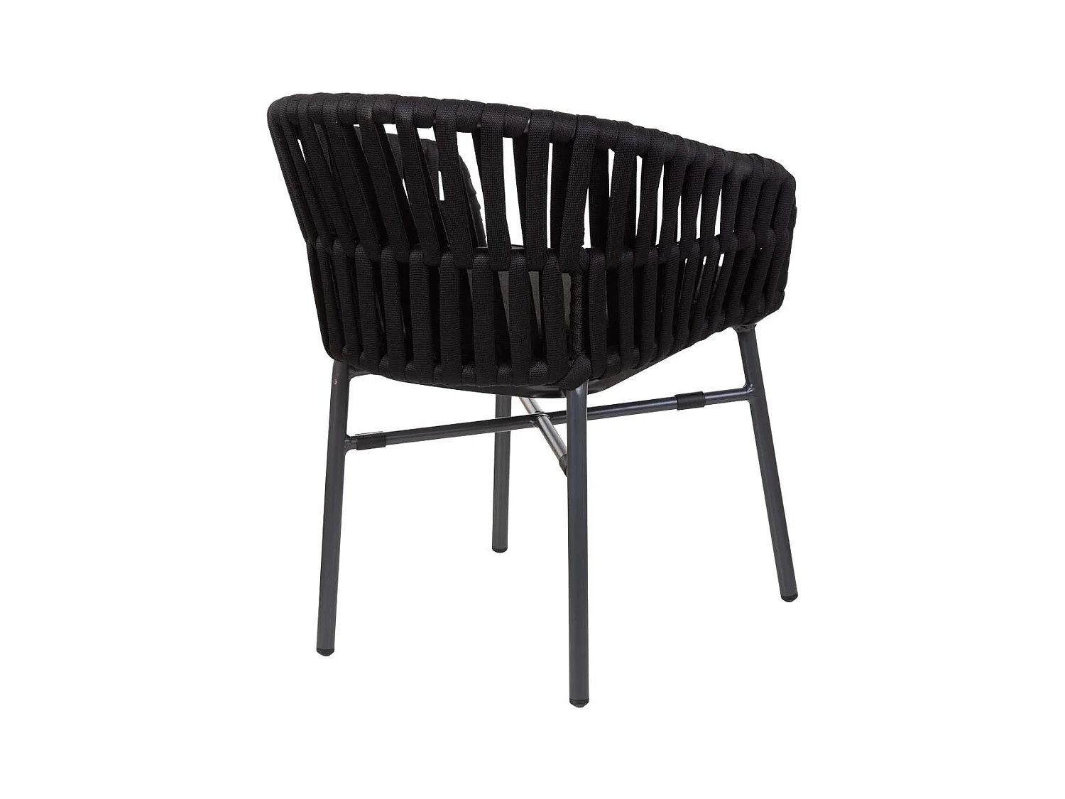 Zwarte smeedijzeren bank met unieke stijl en comfort