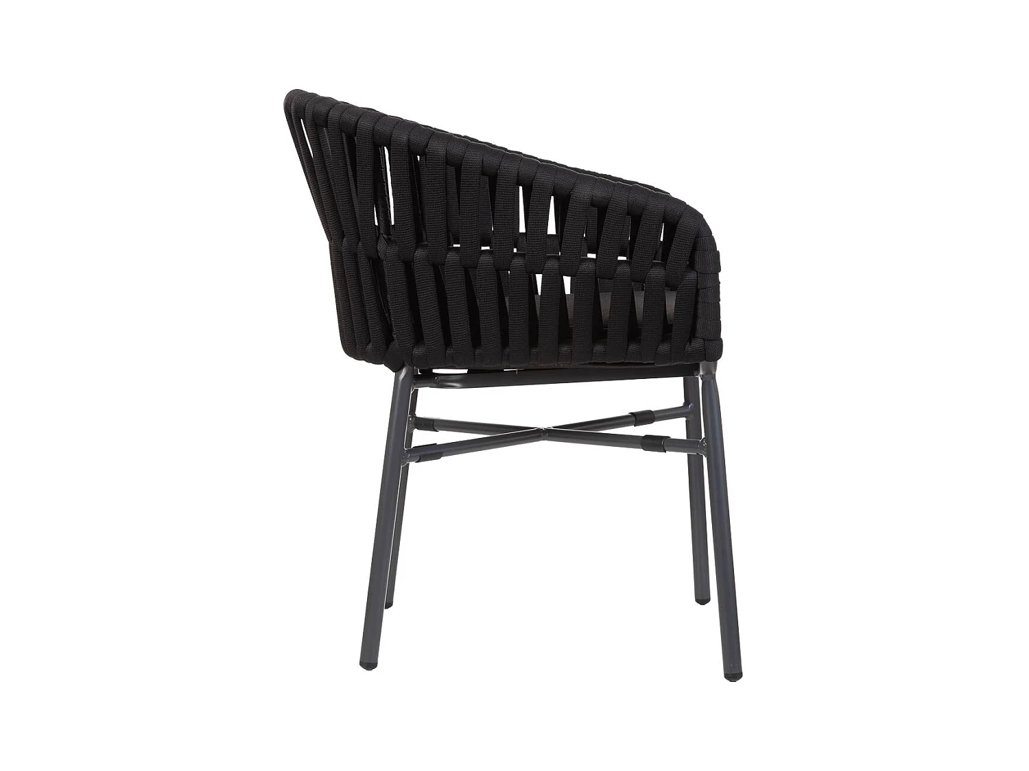 Zwarte smeedijzeren bank met unieke stijl en comfort