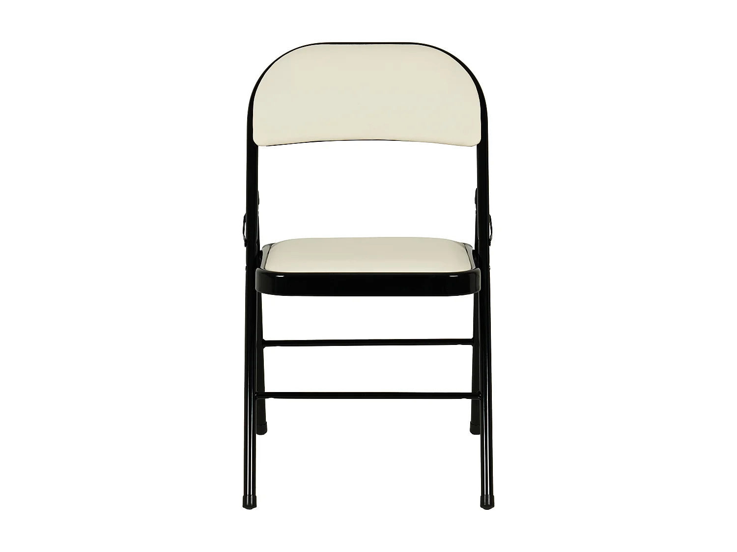 Hooma - Lot de 6 chaises pliantes confortables rembourrées en PVC - Beige