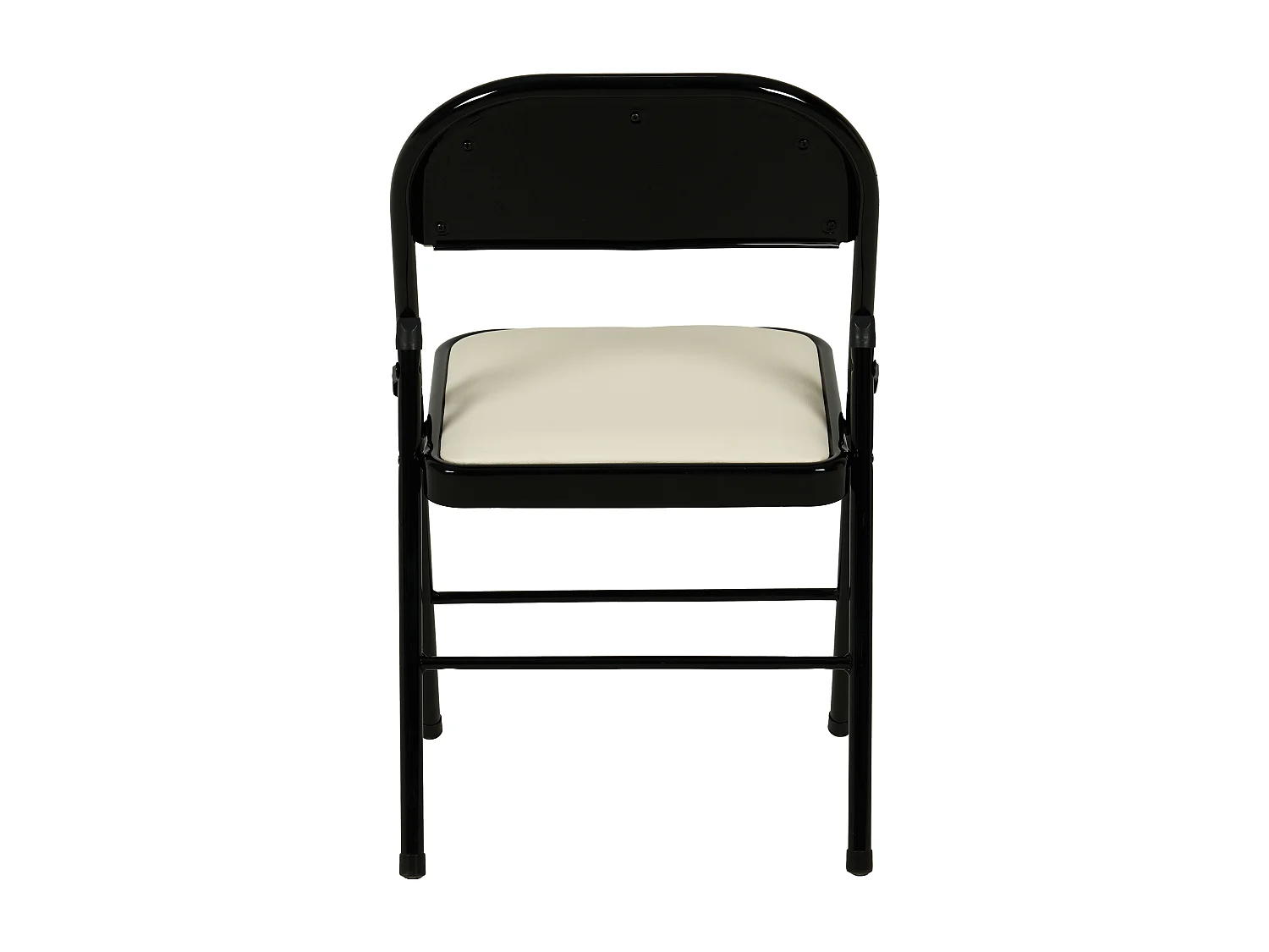 Hooma - Lot de 6 chaises pliantes confortables rembourrées en PVC - Beige