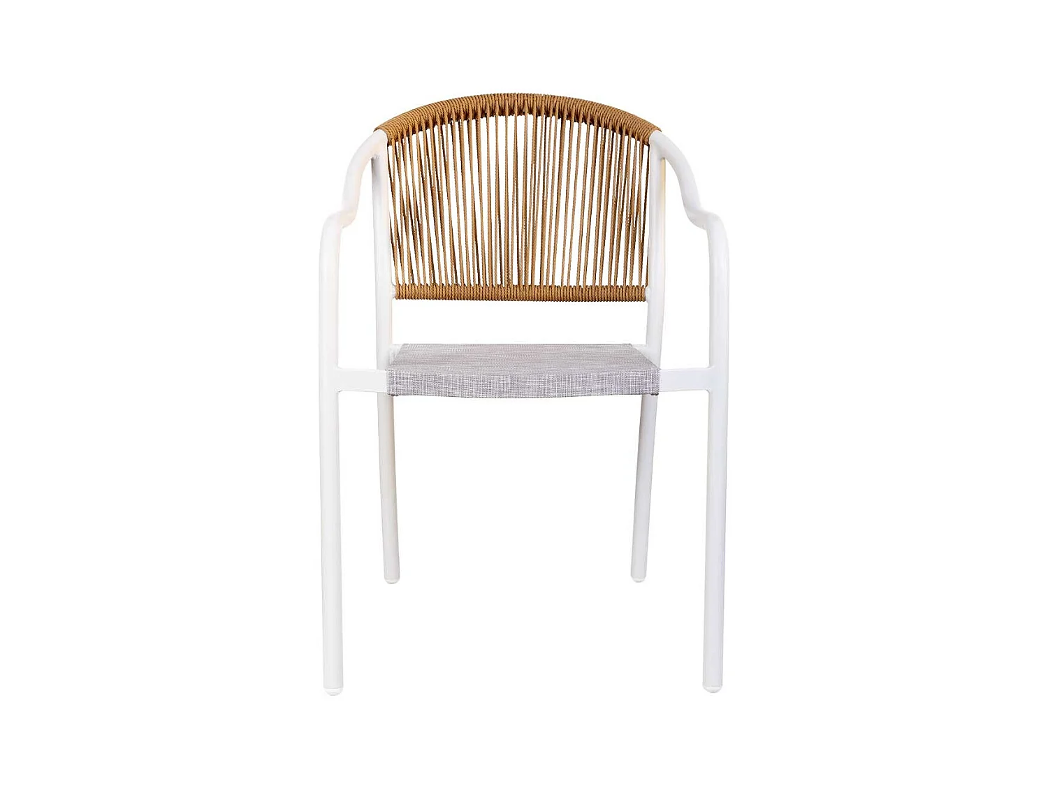 Chaise en rotin synthétique blanc 57x63x80