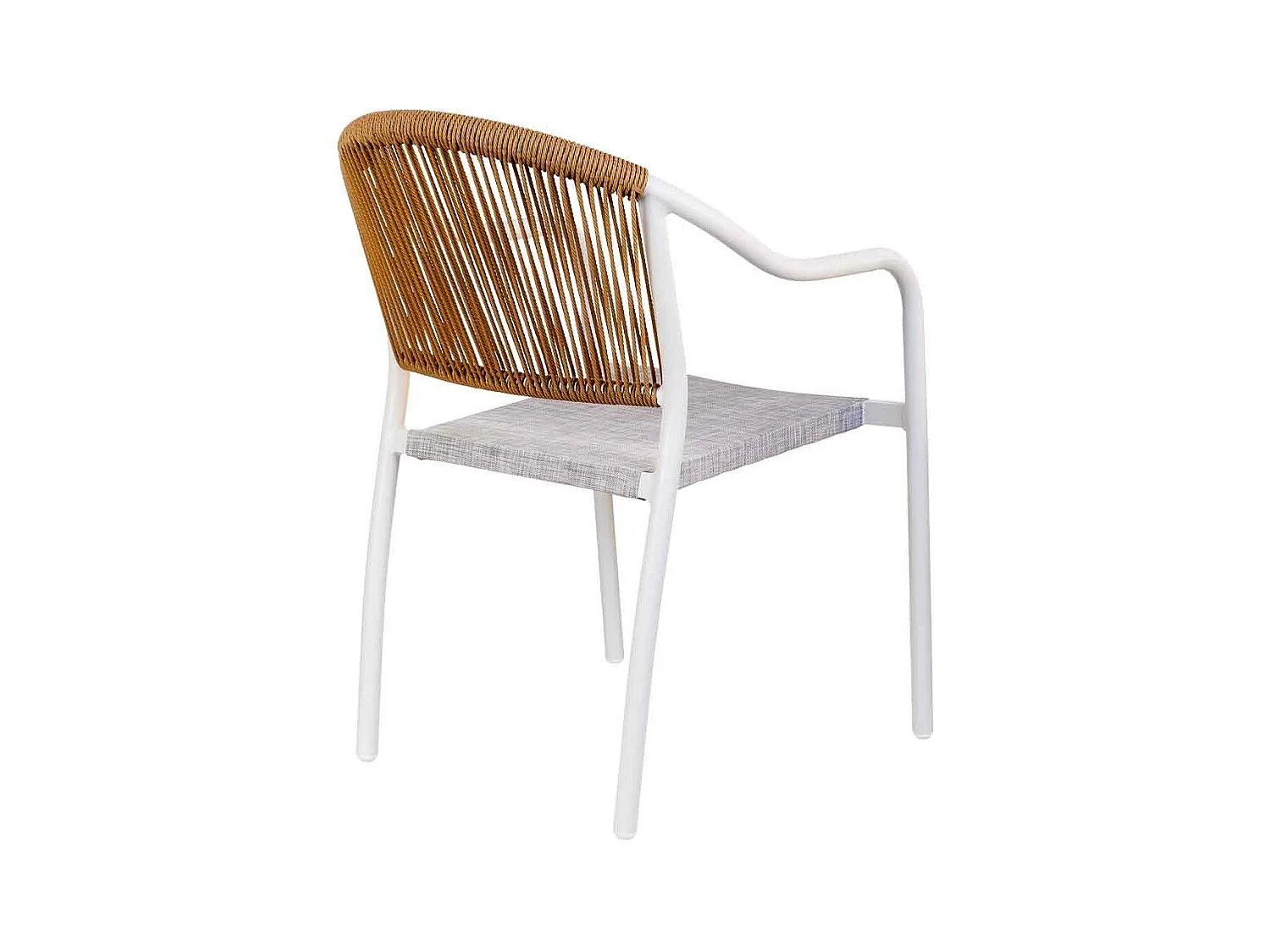 Chaise en rotin synthétique blanc 57x63x80