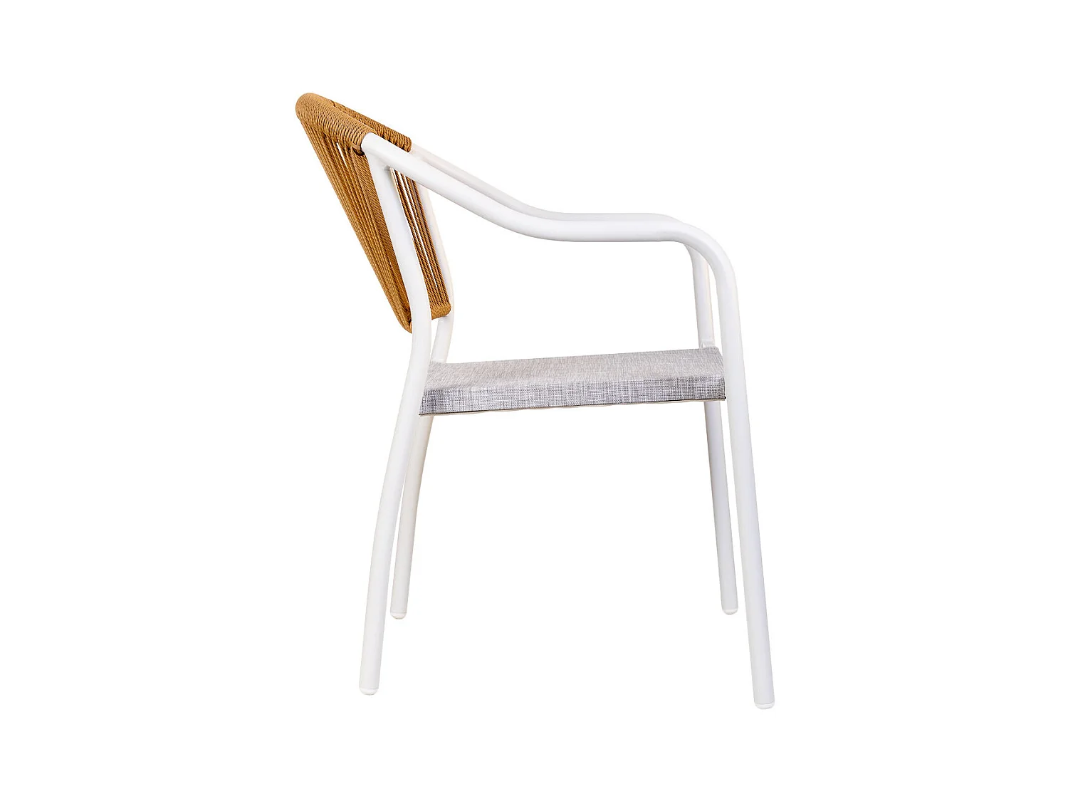 Chaise en rotin synthétique blanc 57x63x80