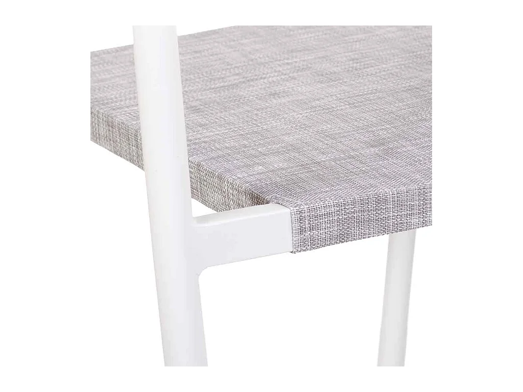 Chaise en rotin synthétique blanc 57x63x80