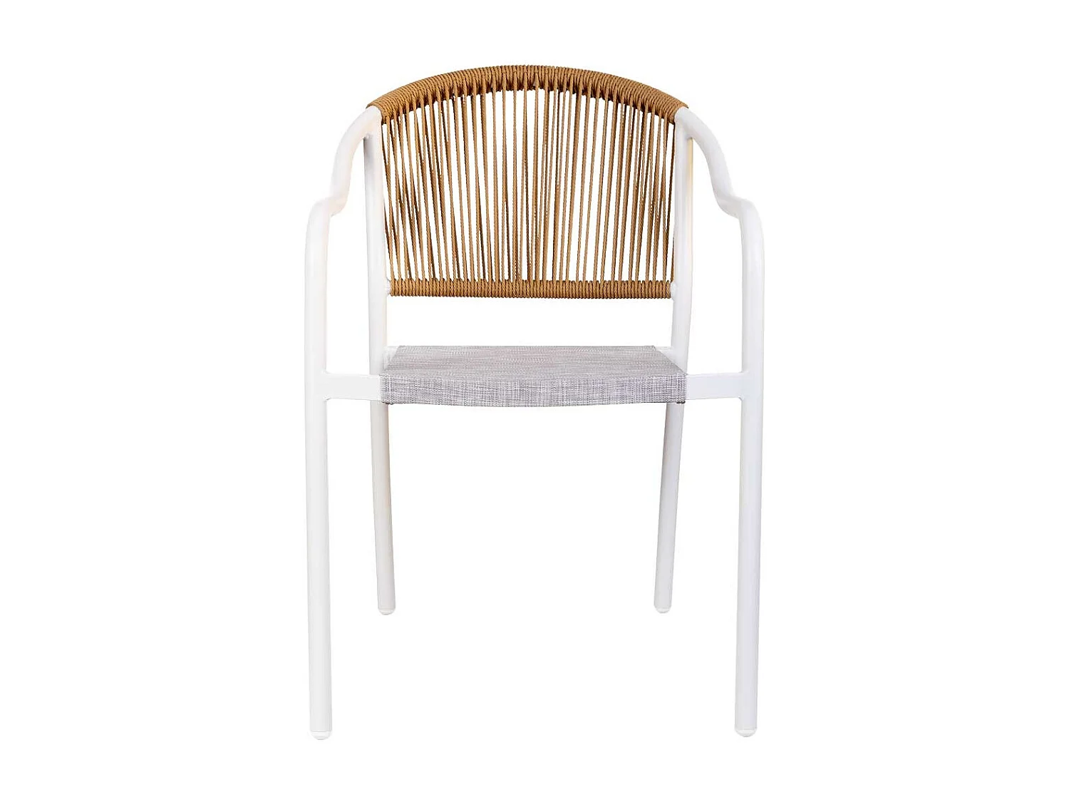 Chaise en rotin synthétique blanc 57x63x80