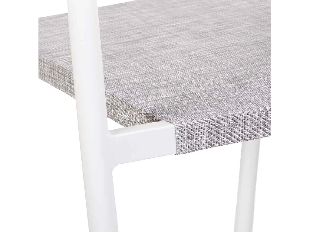 Chaise en rotin synthétique blanc 57x63x80