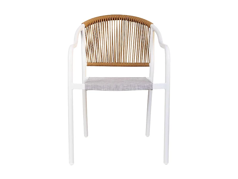 Witte smeedijzeren bank met unieke stijl en comfort