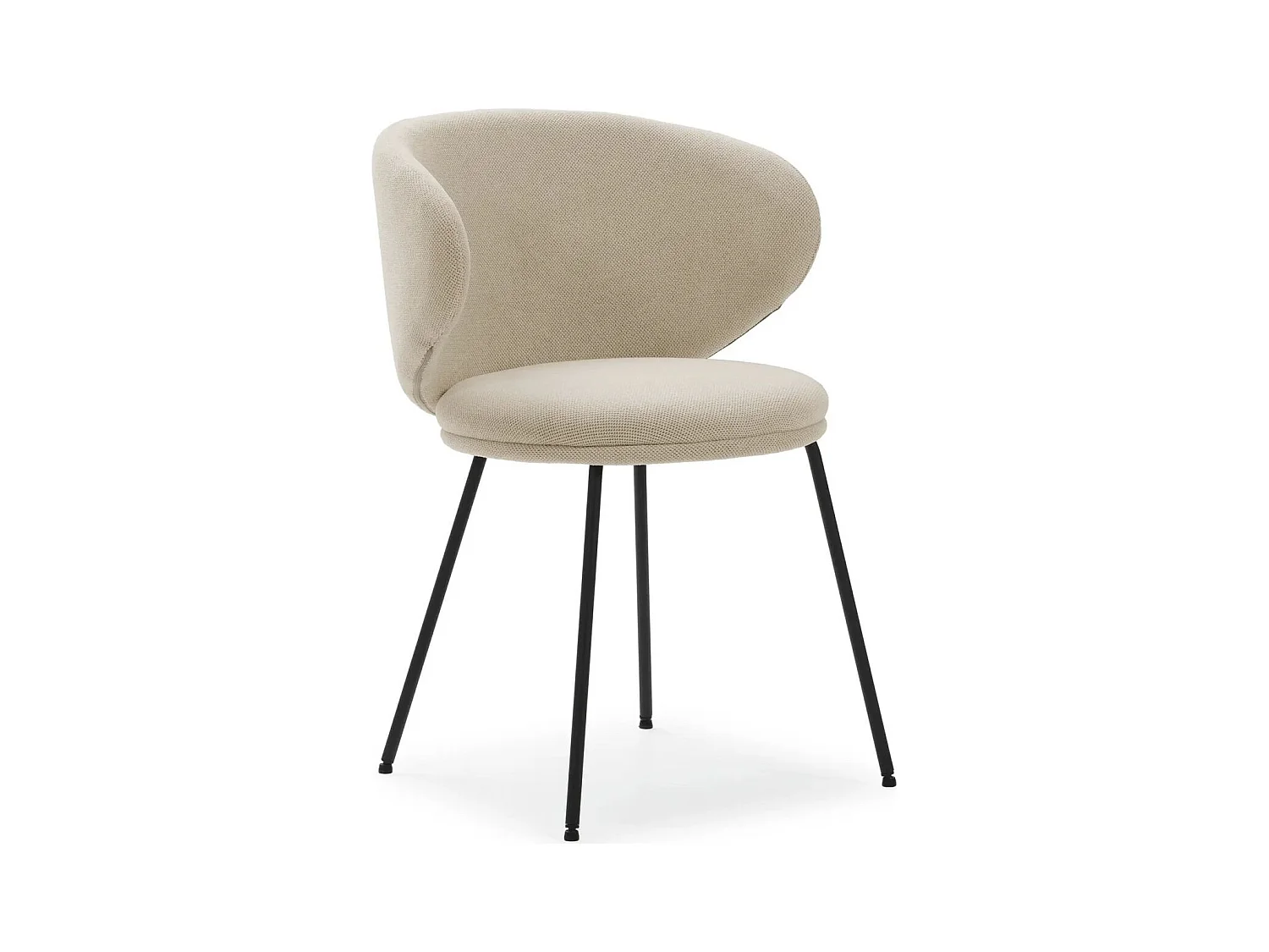 Lot de 2 chaises en tissu beige - Cocoon