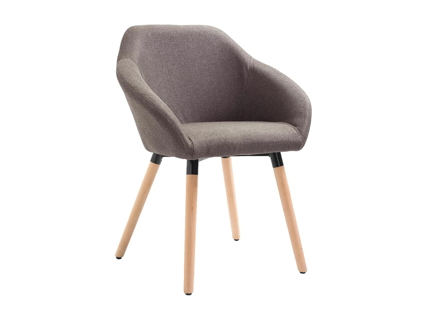 Chaises à manger lot de 6 taupe tissu