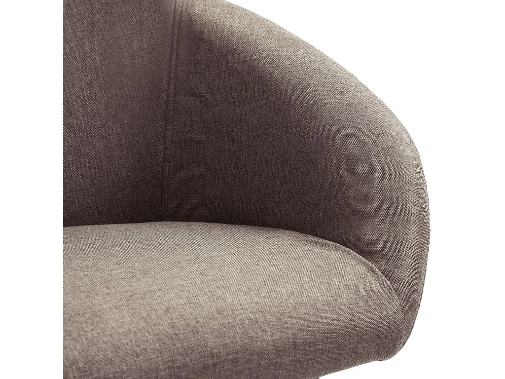 Chaises à manger lot de 6 taupe tissu
