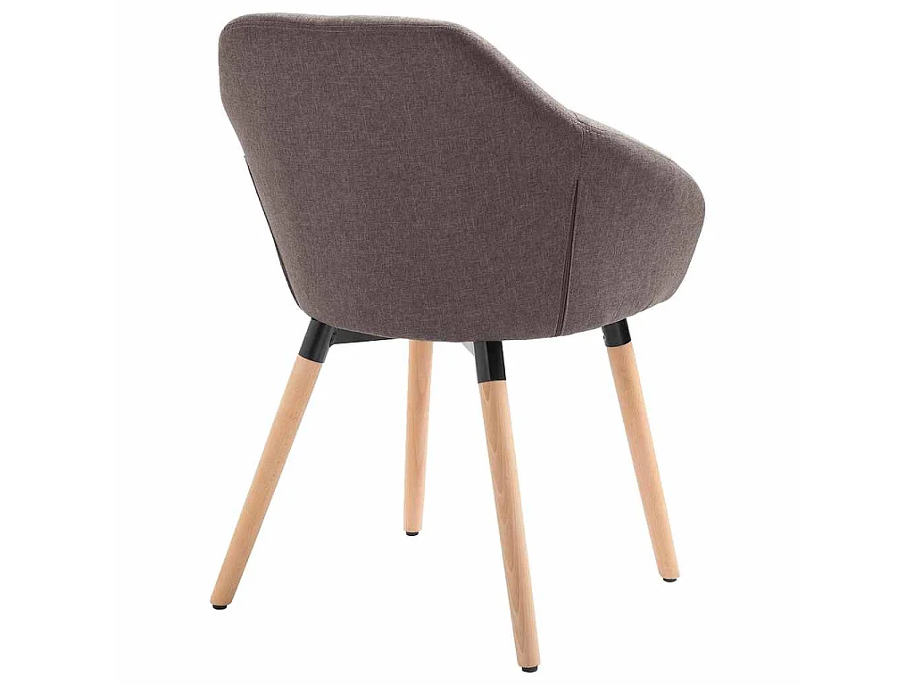Eetkamerstoelen 6 st stof taupe