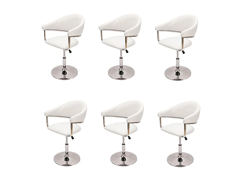 Esszimmerstuhl MCW-L51 (6er-Set), Weiß