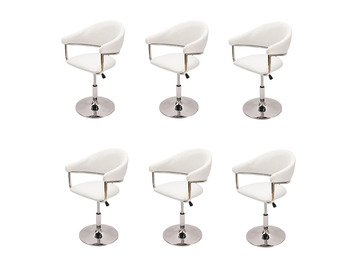 Esszimmerstuhl MCW-L51 (6er-Set), Weiß