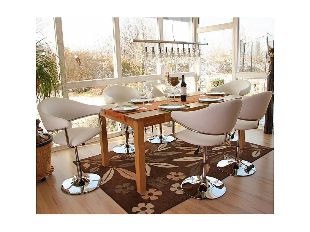 Esszimmerstuhl MCW-L51 (6er-Set), Weiß