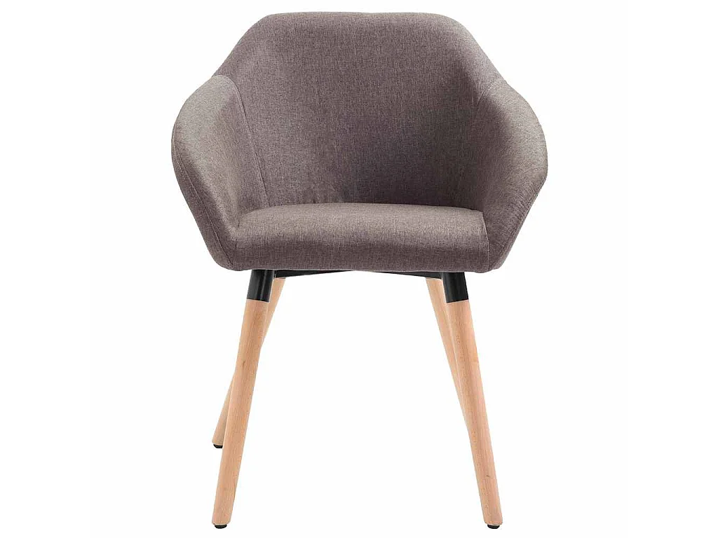 Eetkamerstoelen 4 st draaibaar stof taupe