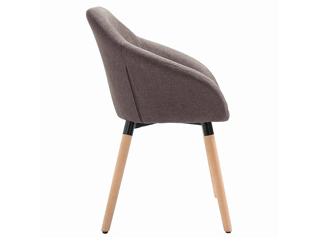 Eetkamerstoelen 4 st draaibaar stof taupe