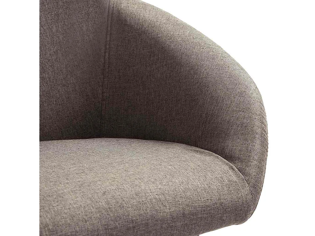 Eetkamerstoelen 4 st draaibaar stof taupe