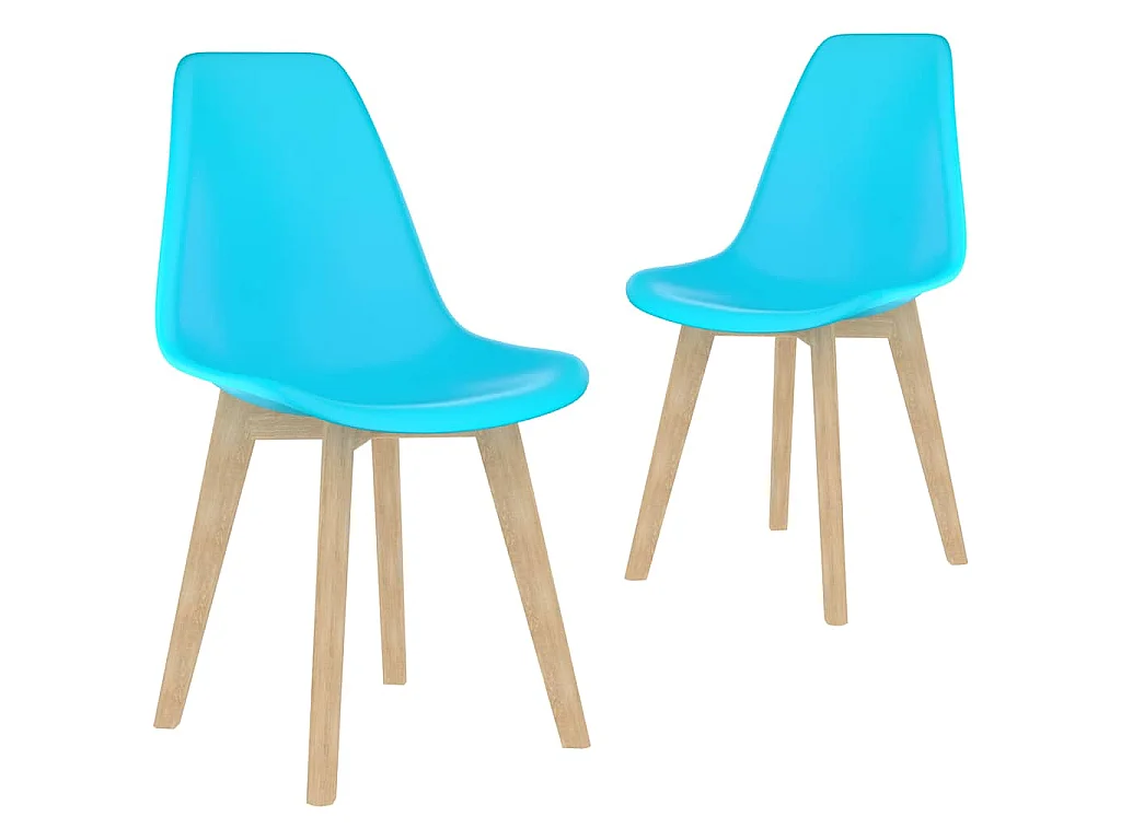 Sillas de comedor 2 unidades plástico azul