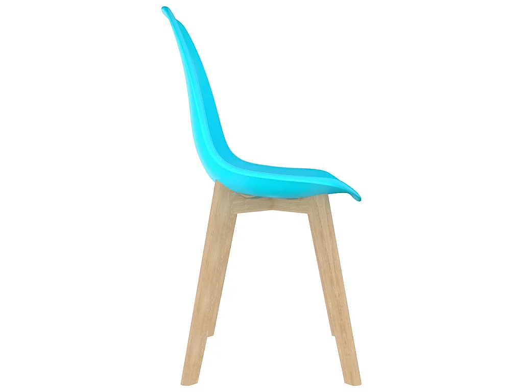 Sillas de comedor 2 unidades plástico azul