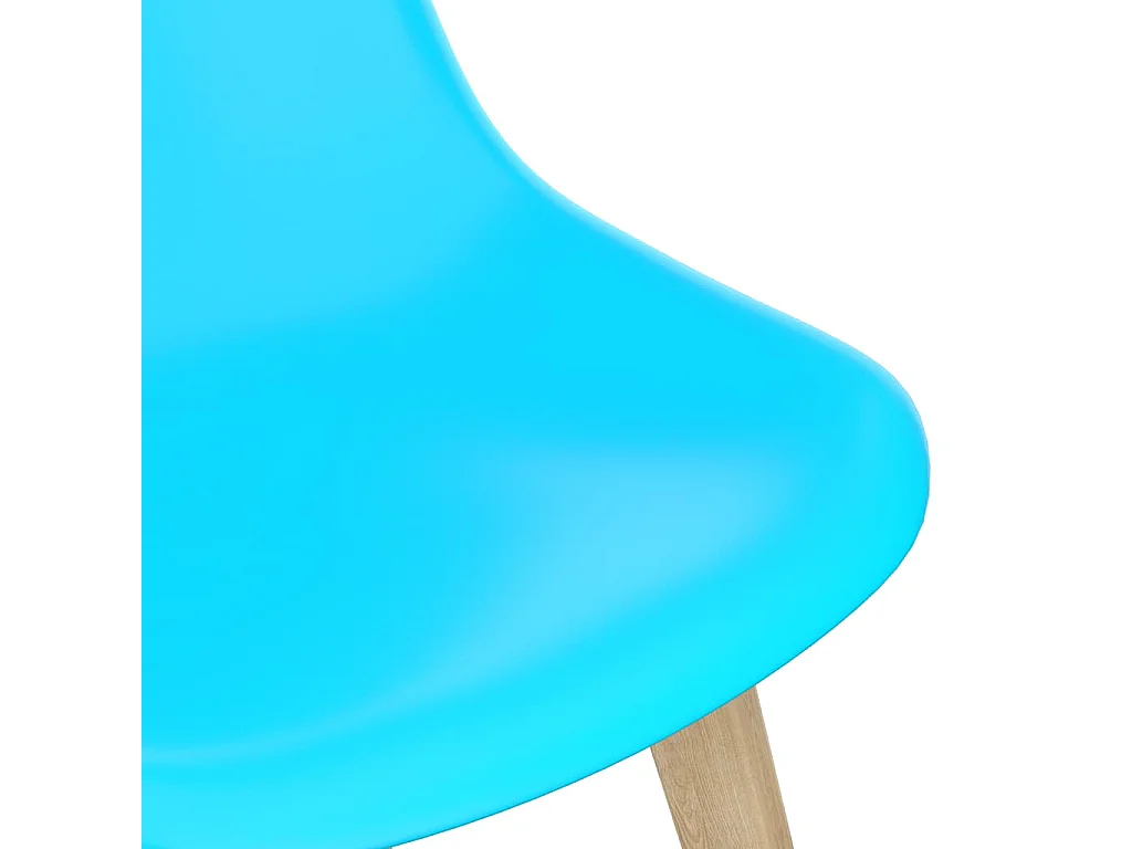 Sillas de comedor 2 unidades plástico azul