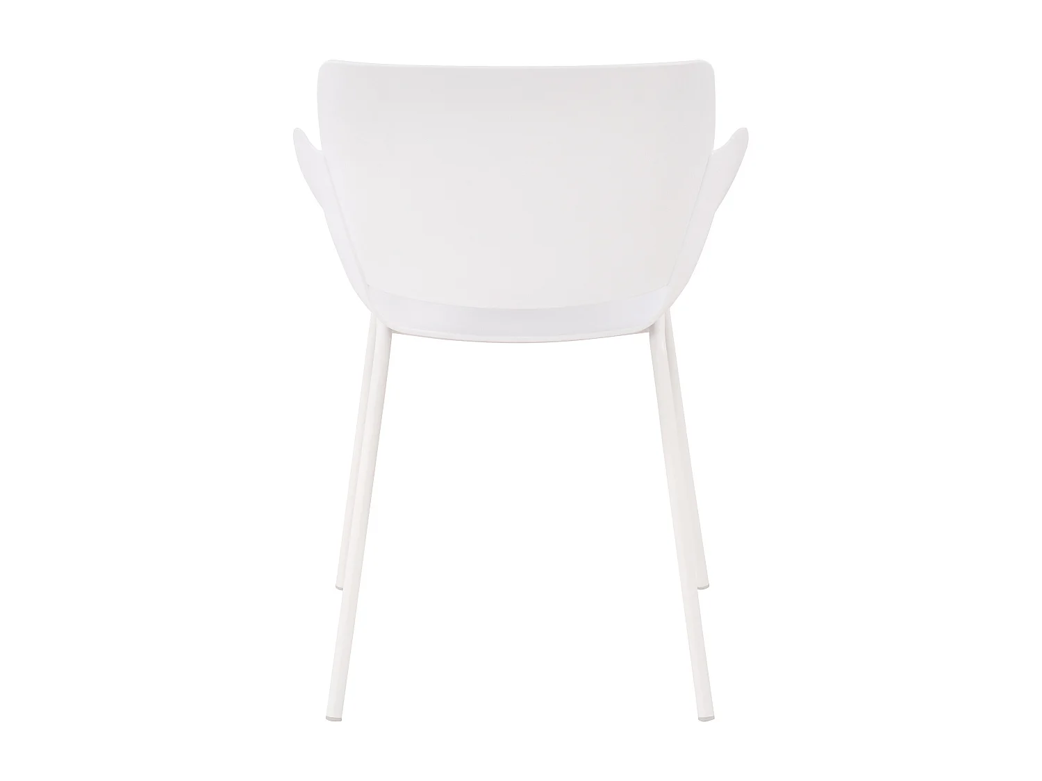 Lot de 2  chaise salle à manger - Plastique - Blanc - Alpena